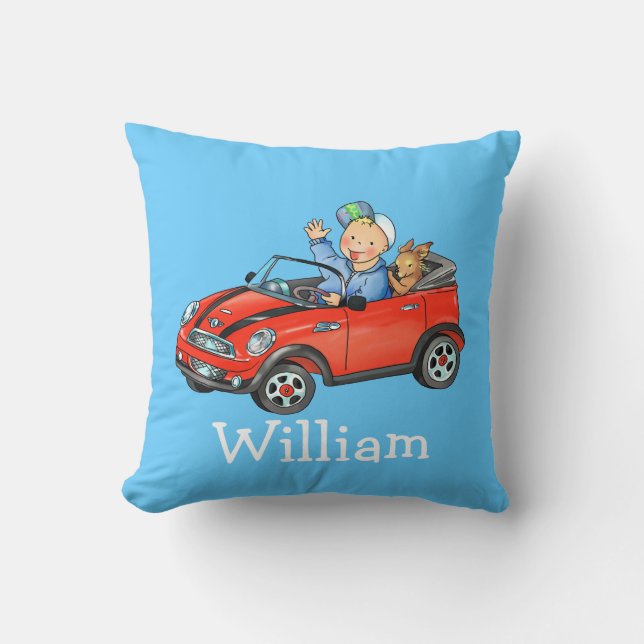 kids name Toy Car - Customized pillow (Front)