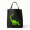 Kids named id green dinosaur book tote bag