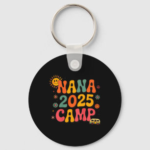Kids Nana Camp 2025 Family Vacation Summer Camping Key Ring