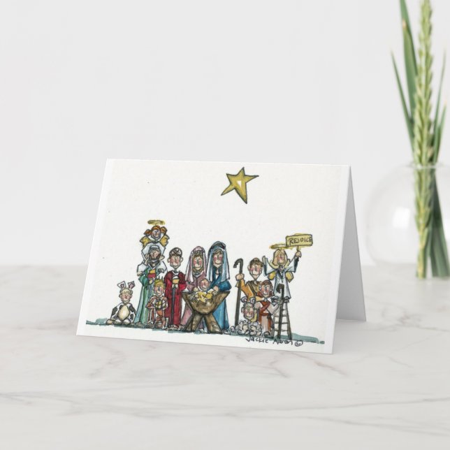 kids nativity scene holiday card (Front)