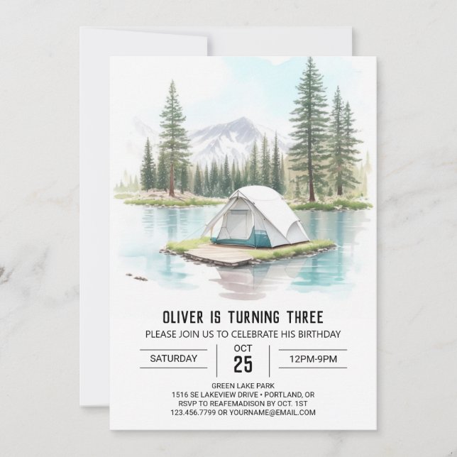 Kids' Nature Discovery Birthday Invitation (Front)