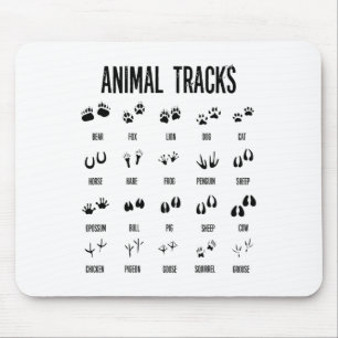 Kids Nature Explorer Animal Tracks Tee For Camping Mouse Mat