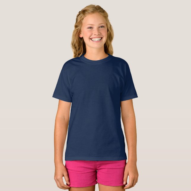 Kids Navy Blue T-Shirt / Customise (Front Full)