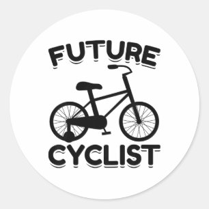 Kids Newborn By Cyclists Bicycle Cycling Future Cy Classic Round Sticker