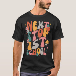 Kids Next Stops 1st Grade Groovy Vibes First Day O T-Shirt