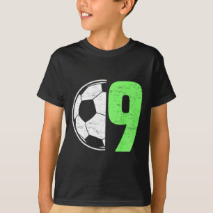 Kids Nine 9 Year Old 9th Birthday Present Soccer B T-Shirt