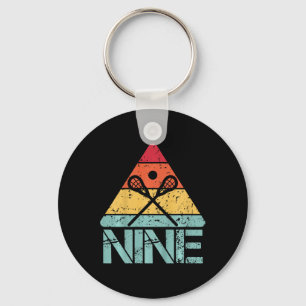 Kids Nine Birthday Lacrosse 9th 9 Year Old Lacross Key Ring