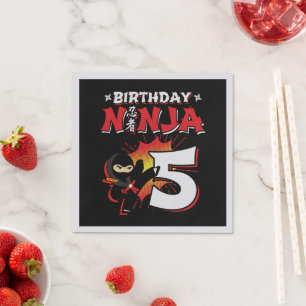 Kids Ninja Birthday Party Gift - 5 Year Old Napkin