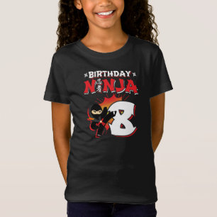 Kids Ninja Birthday Party Gift - 8 Year Old T-Shirt