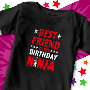 Kids Ninja Party Karate Best Friend Birthday Ninja Baby T-Shirt