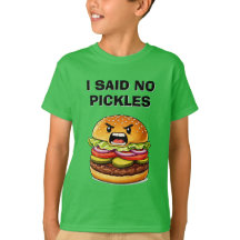 Kids No Pickles Funny Shirt