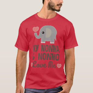 Kids Nonna and Nonno Love Me Grandson Granddaughte T-Shirt