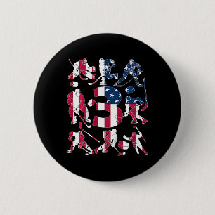 Kids Number 3 Years Ice Hockey 3rd Birthday 6 Cm Round Badge