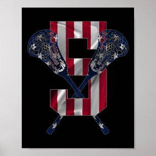 Kids Number 5 Years Lacrosse 5th Birthday 1 Poster
