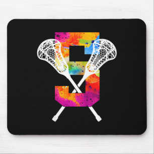 Kids Number 5 Years Lacrosse 5th Birthday Mouse Mat