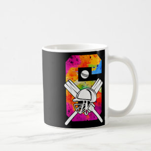 Kids Number 6 Years Cricket 6th Birthday 1 Coffee Mug