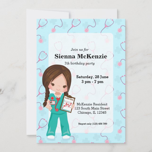 Kids Nurse Invitation (Front)