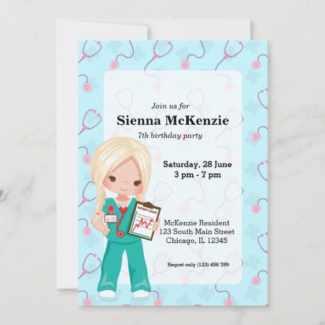 Kids Nurse Invitation (Front)