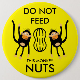 Kids Nut Allergy Warning 6 Cm Round Badge