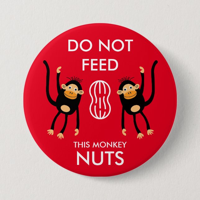 Kids Nut Allergy Warning 7.5 Cm Round Badge (Front)