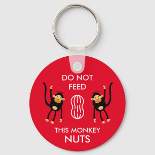 Kids Nut Allergy Warning Key Ring