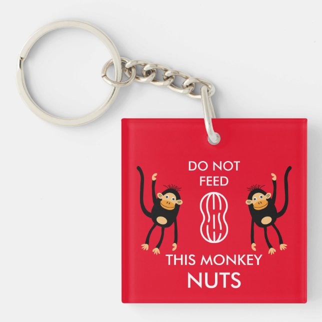 Kids Nut Allergy Warning Key Ring (Front)