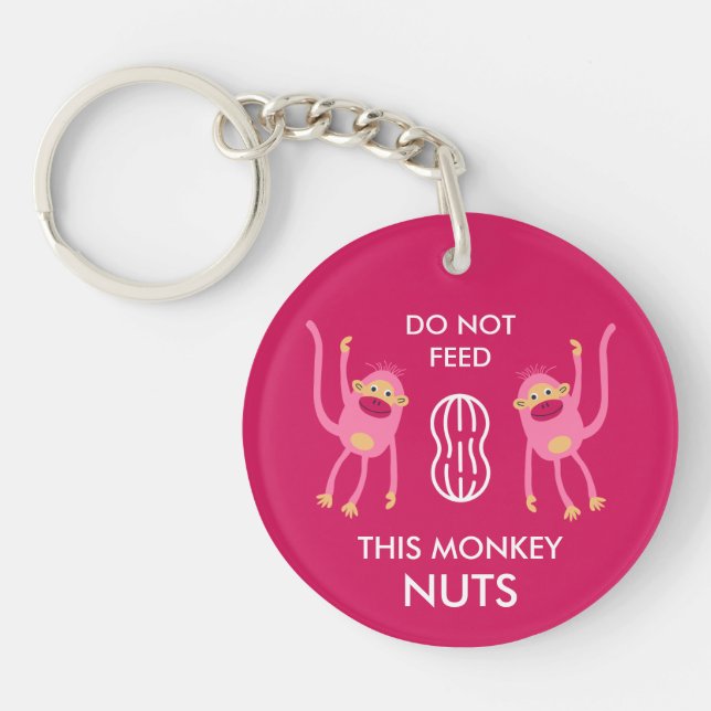 Kids Nut Allergy Warning Key Ring (Front)