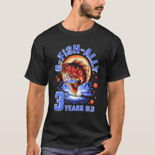 Kids O-Fish-Ally 3 Years Old, Kids 3rd Birthday Fi T-Shirt