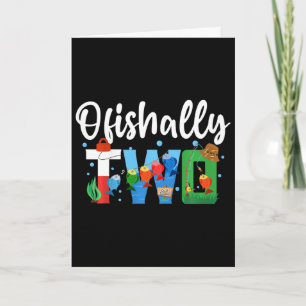 Kids O-fish-ally Two Birthday Decorations 2 Year O Card