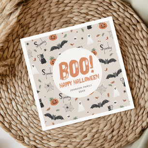 Kids October Spooky Halloween Fall Boo Napkin