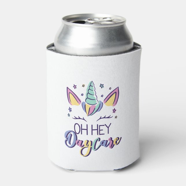 Kids Oh Hey Daycare Vibes First Day Of Daycare Gir Can Cooler (Can Front)