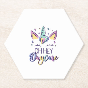 Kids Oh Hey Daycare Vibes First Day Of Daycare Gir Paper Coaster