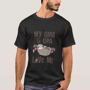 Kids Oma And Opa Love Me Grandchild Sloth T-Shirt