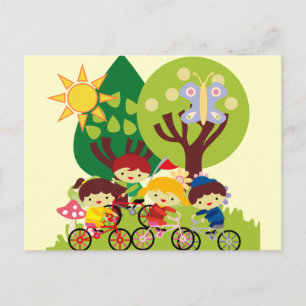 Kids on Bikes Postcard