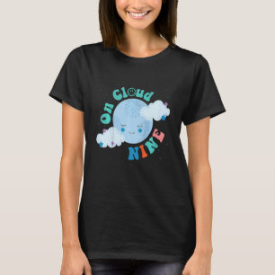 Kids On Cloud Nine Groovy Planet Happy 9th Birthda T-Shirt
