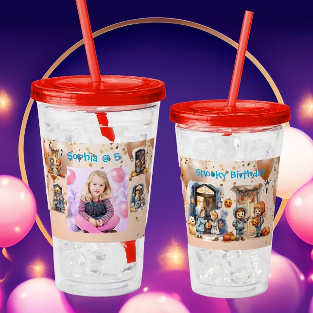  Kids On Halloween Acrylic Tumbler Birthday Gift (Creator Uploaded)
