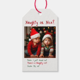 Kids on The Naughty List Gift Tag