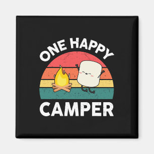 Kids One Happy Camper Toddler Boy Funny Marshmallo Magnet