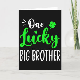 Kids One Lucky Big Brother St Patricks Day Family Card