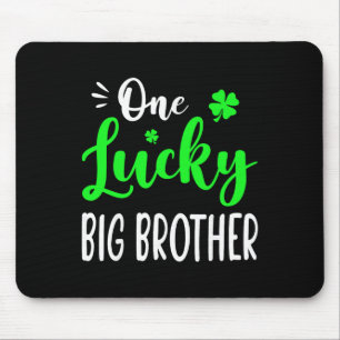 Kids One Lucky Big Brother St Patricks Day Family Mouse Mat