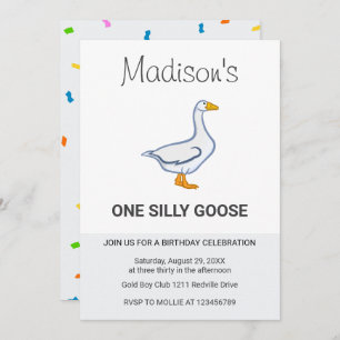 Kids One Silly Goose First Birthday Invitation