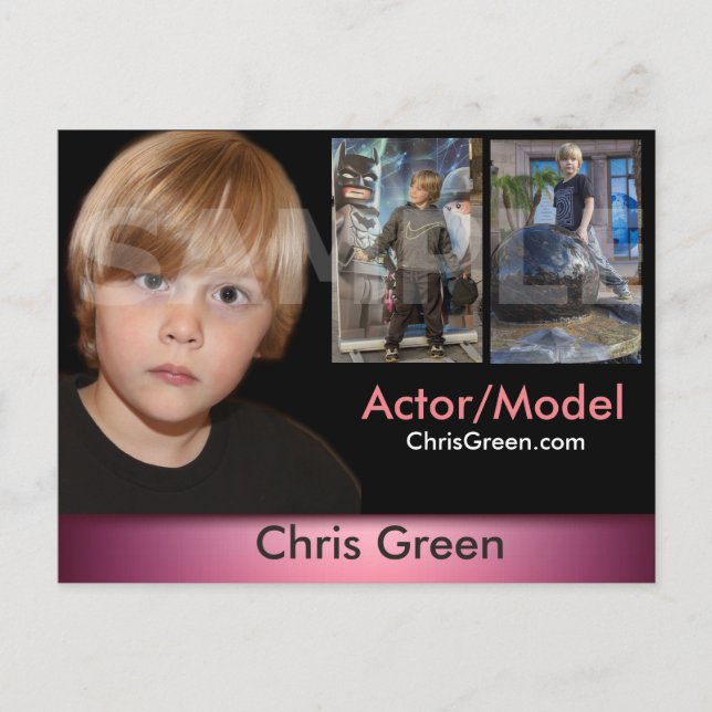 Kids or Adult Headshot Zed/Comp Card Models Actors (Front)