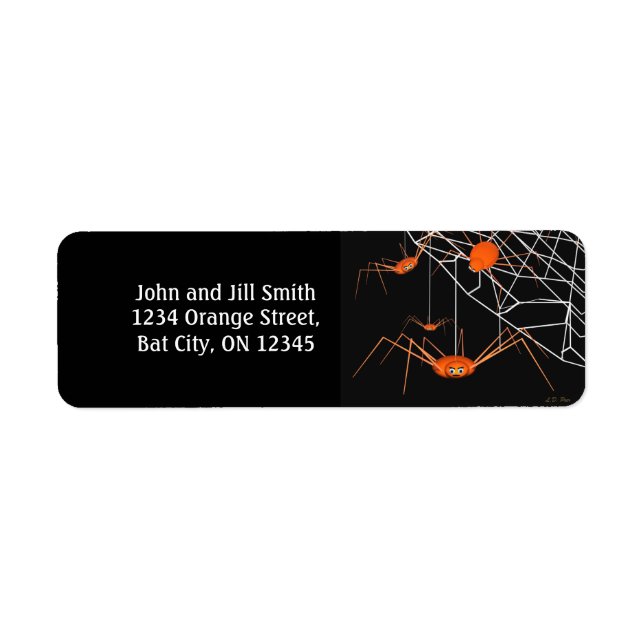 Kids Orange Halloween Spiders (Front)