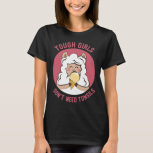Kids ough Girls Don't Need Tonsils Sheep Ice Cream T-Shirt