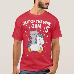 Kids Out of the way I'm 5 Birthday Five Years Star T-Shirt