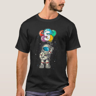 Kids Outer Space Astronaut 5Th Birthday Boy 5 Year T-Shirt