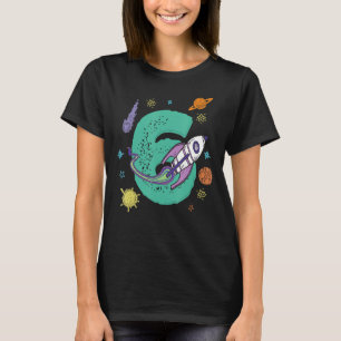 Kids Outer Space Astronaut 6th Birthday Boy 6 Year T-Shirt