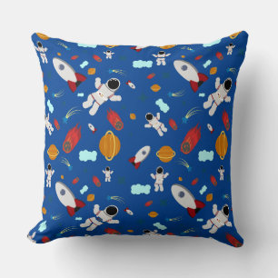 Kid's Outer Space & Astronaut Pattern Cushion