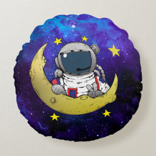 Kids Outer Space Round Cushion