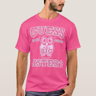 Kids Owl Funny Big Sister Pregnancy Announcement T-Shirt